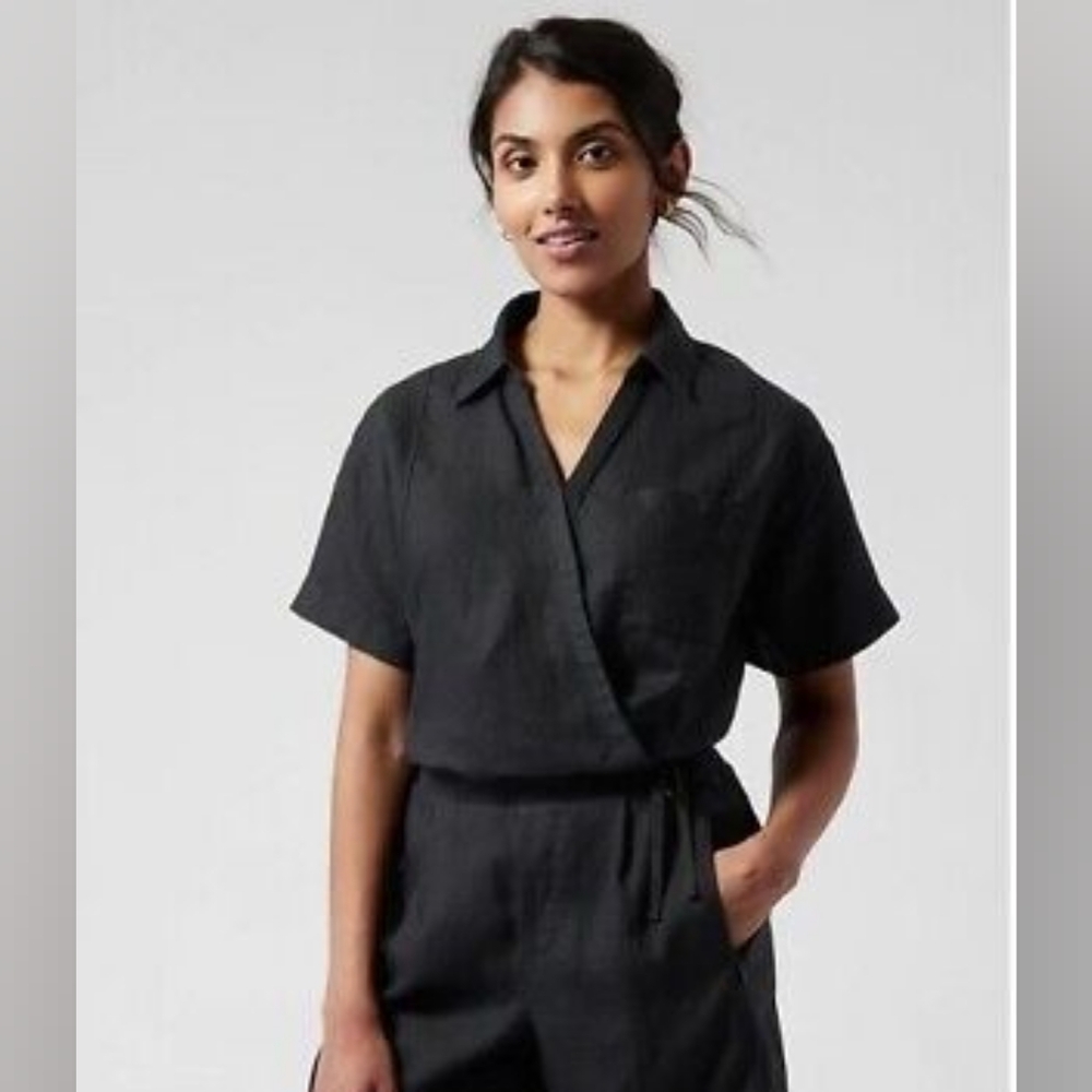 NWOT Athleta Playa Linen Tie Top